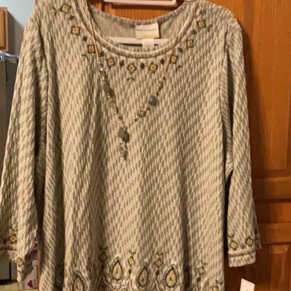 NWT I don’t have Alfred Donner three-quarter length sleeve top size 3X